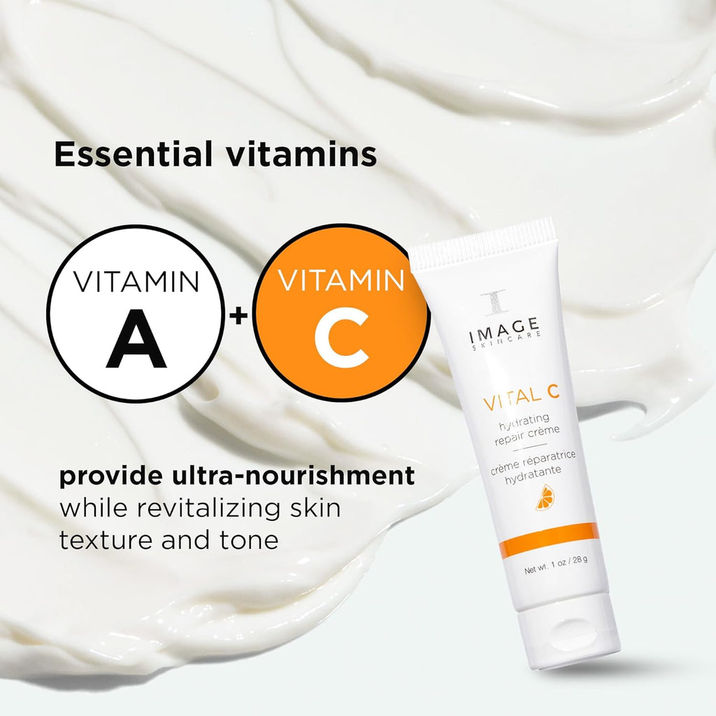 IMAGE Skincare, VITAL C Hydrating Repair Crème, Face Night Cream Moisturizer with Hyaluronic Acid, for Dry Skin, Full-Size, 2 fl oz