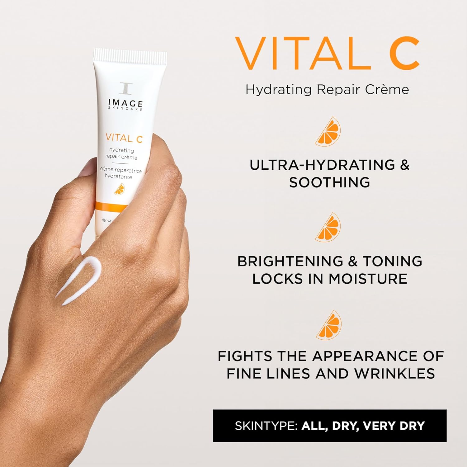 IMAGE Skincare, VITAL C Hydrating Repair Crème, Face Night Cream Moisturizer with Hyaluronic Acid, for Dry Skin, Full-Size, 2 fl oz
