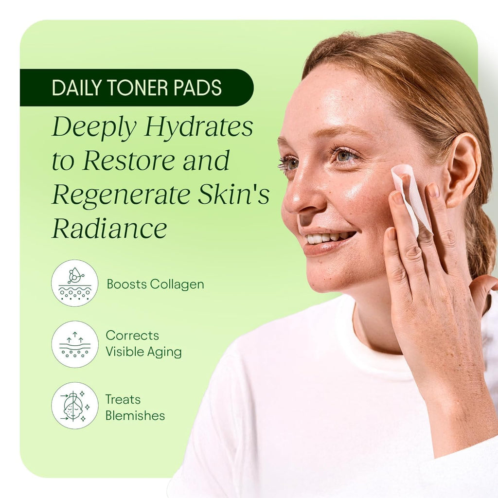 Toning Polish Pads - Korean Skincare for Dark Spots, Wrinkles & Dull Skin - Hydrating Facial Treatment with Snail Mucin, Niacinamide, Peptides & Centella - 2-Pack, 200 Pads